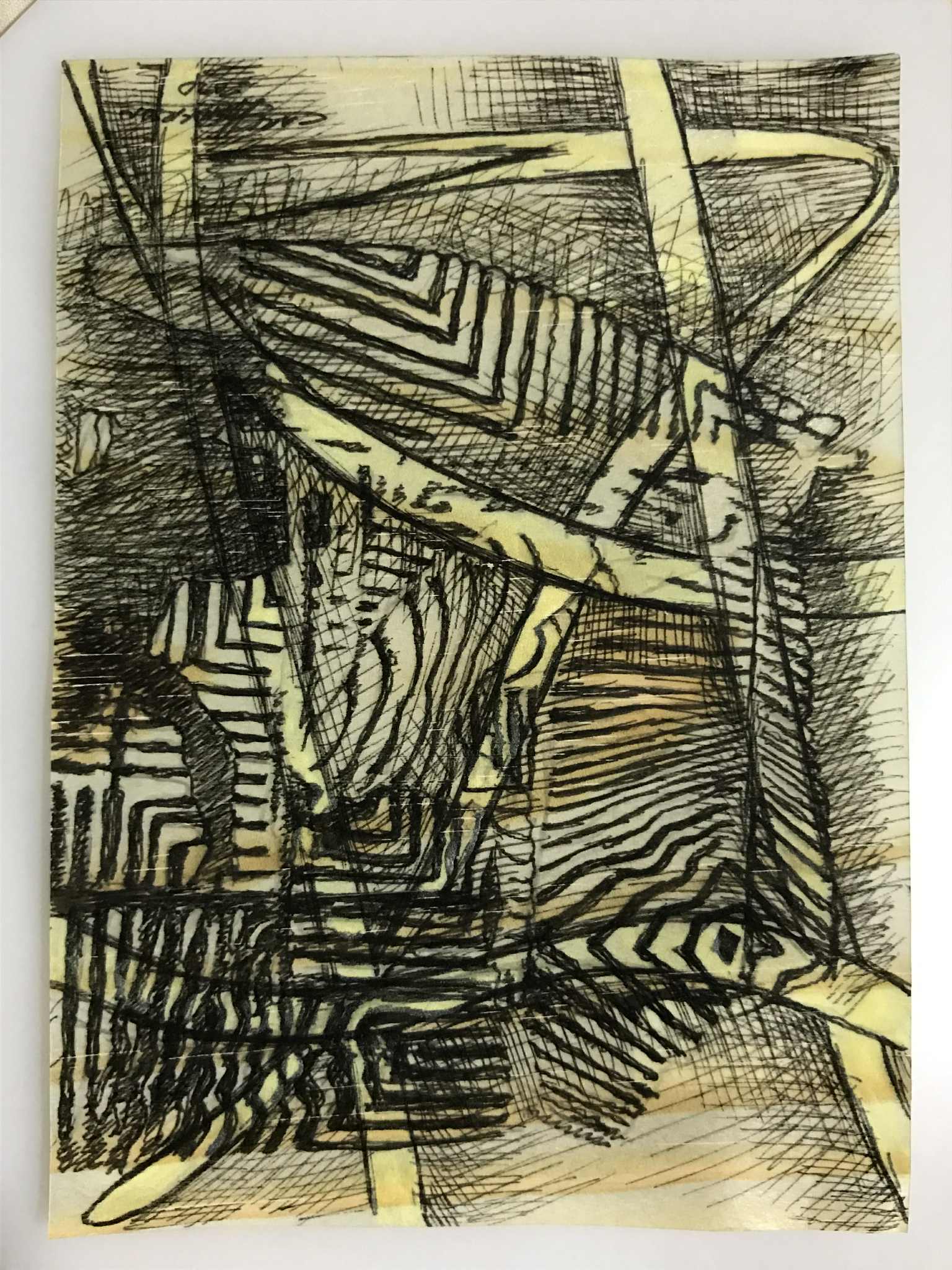 Carl Anderson Drawing 2 pen & ink on pinewood paper, 5insx7ins